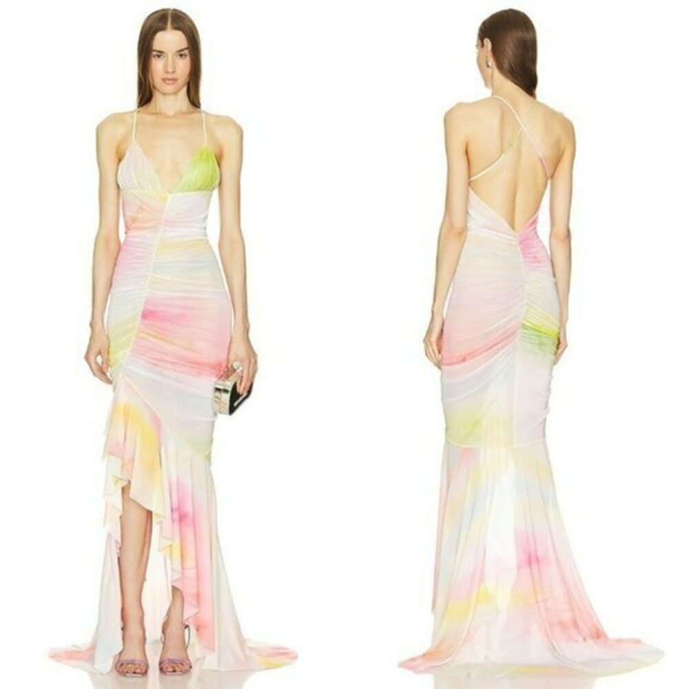 Michael Costello xREVOLVE Venice Gown - Watercolor Print